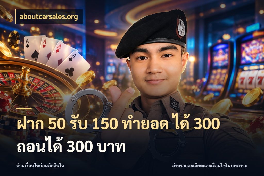 ฝาก 50 รับ 150 ทํายอด ได้ 300 ถอนได้ 300 บาท สนุกกับตัวเลือกโปรในสไตล์ของคุณ ในมุม aboutcarsales.org