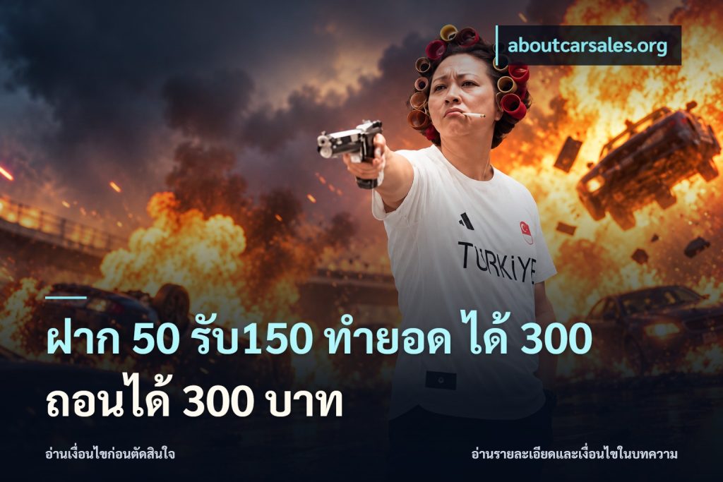 ฝาก 50 รับ150 ทำยอด ได้ 300 ถอนได้ 300 บาท