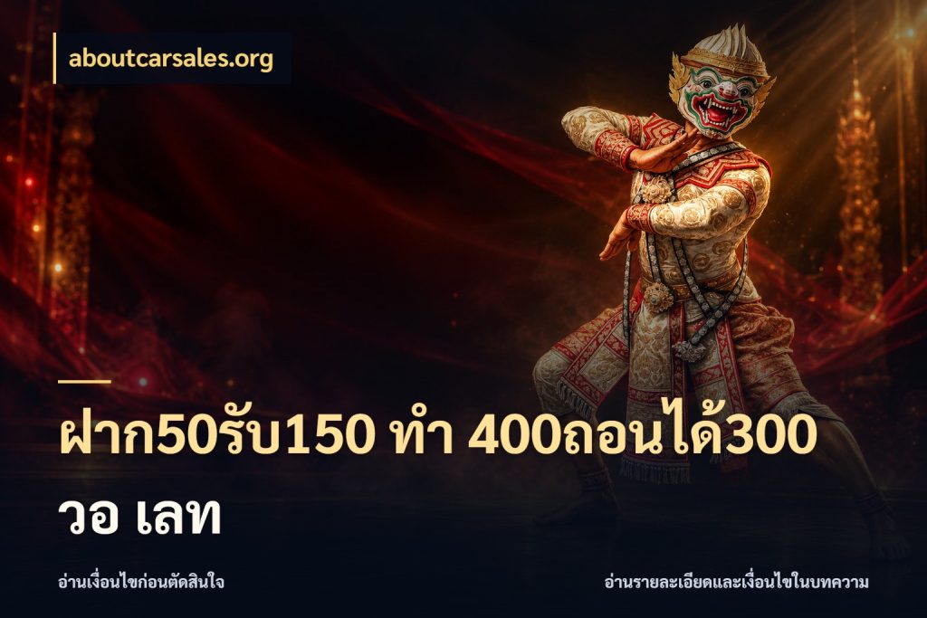 ฝาก50รับ150 ทํา 400ถอนได้300 วอ เลท aboutcarsales.org จับคู่โบนัสกับสไตล์เกมที่ชอบ