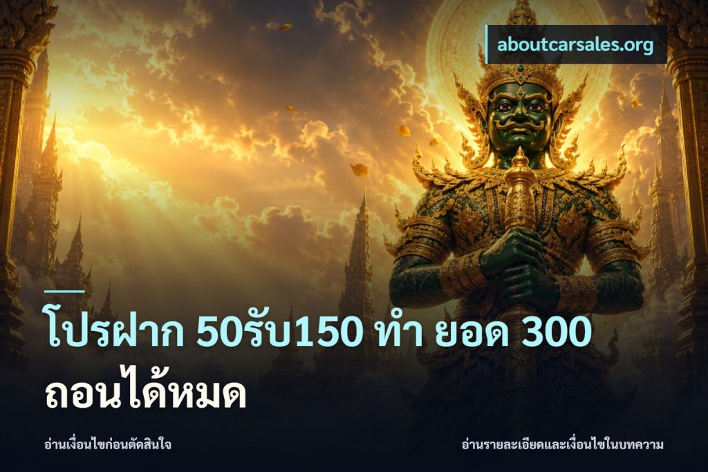 โปรฝาก 50รับ150 ทํา ยอด 300 ถอนได้หมด