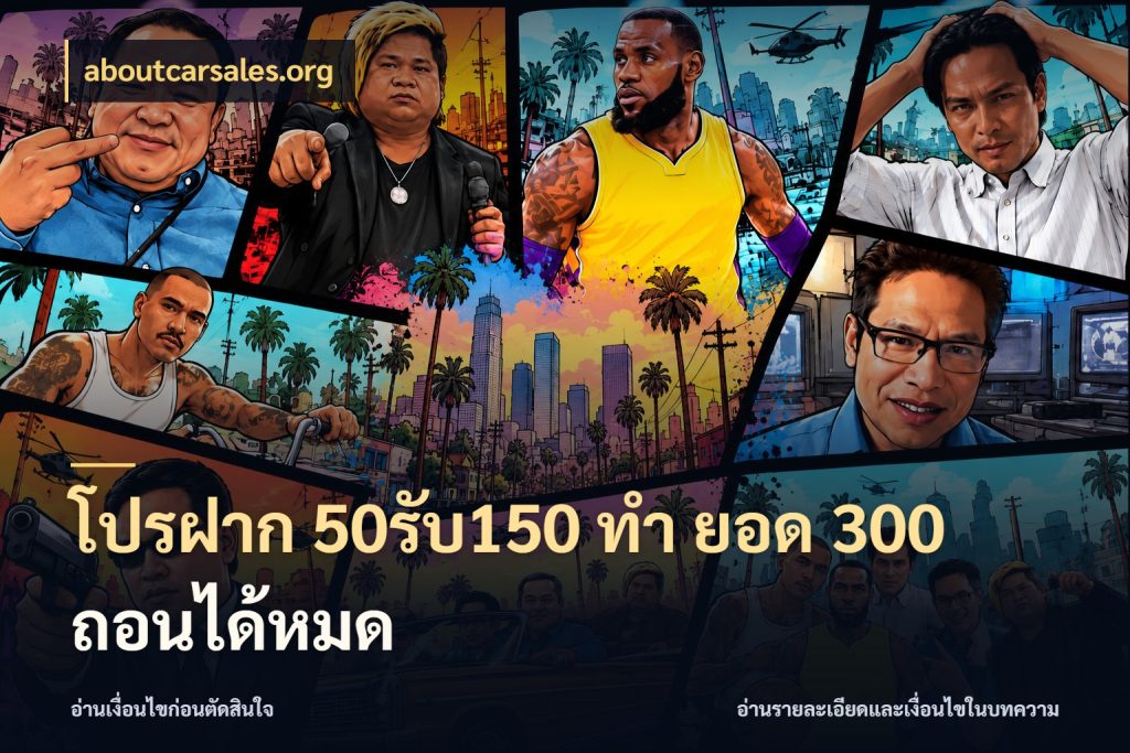 โปรฝาก 50รับ150 ทํา ยอด 300 ถอนได้หมด จับประเด็นยอดรับก่อนเลือกความสนุก กับ aboutcarsales.org