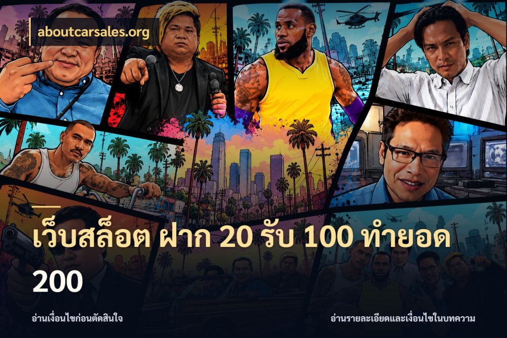 เว็บสล็อต ฝาก 20 รับ 100 ทำยอด 200 จับคู่โบนัสกับสไตล์เกมที่ชอบ กับ aboutcarsales.org