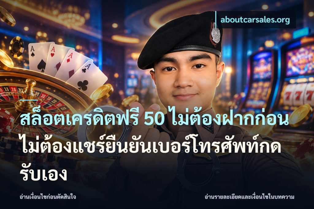 สล็อตเครดิตฟรี 50 ไม่ต้องฝากก่อนไม่ต้องแชร์ยืนยันเบอร์โทรศัพท์กดรับเอง