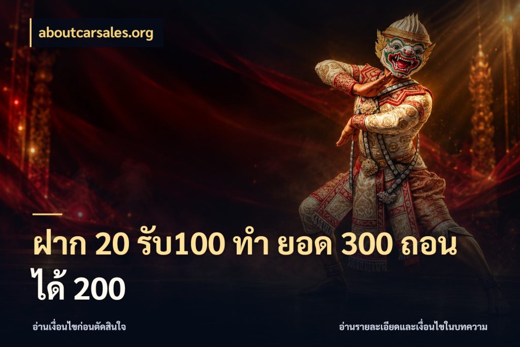 ฝาก 20 รับ100 ทํา ยอด 300 ถอนได้ 200 รูปแบบโบนัสกับสิทธิ์ของสายเกม กับ aboutcarsales.org