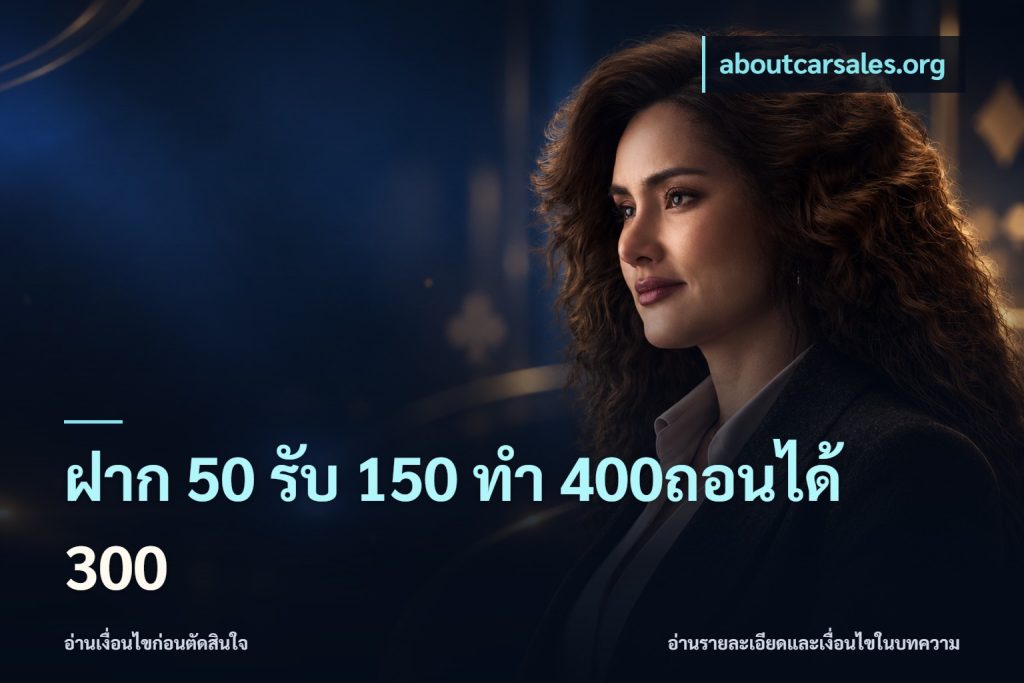 ฝาก 50 รับ 150 ทํา 400ถอนได้ 300