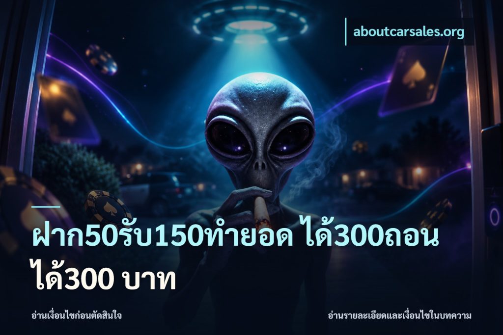 ฝาก50รับ150ทํายอด ได้300ถอนได้300 บาท
