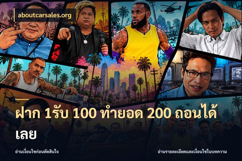 ฝาก 1รับ 100 ทํายอด 200 ถอนได้เลย aboutcarsales.org โปรยอดรับที่สายเกมสนใจ