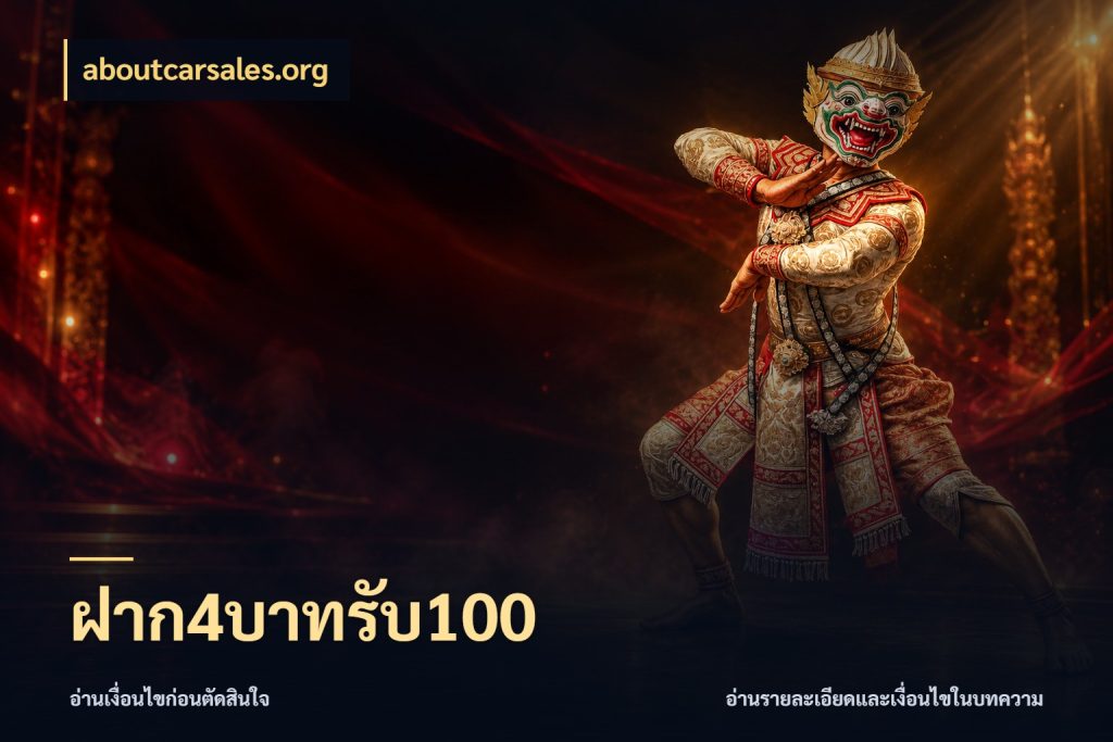 ฝาก4บาทรับ100 จับประเด็นยอดรับก่อนเลือกความสนุก กับ aboutcarsales.org