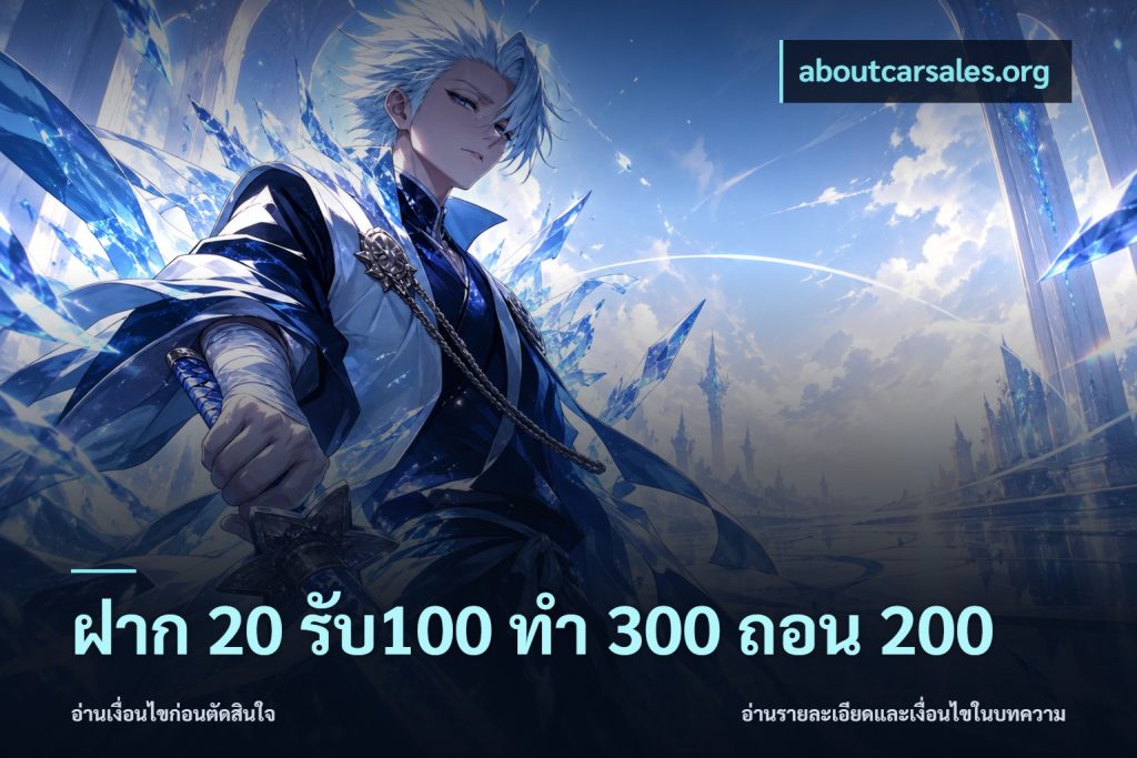 ฝาก 20 รับ100 ทํา 300 ถอน 200