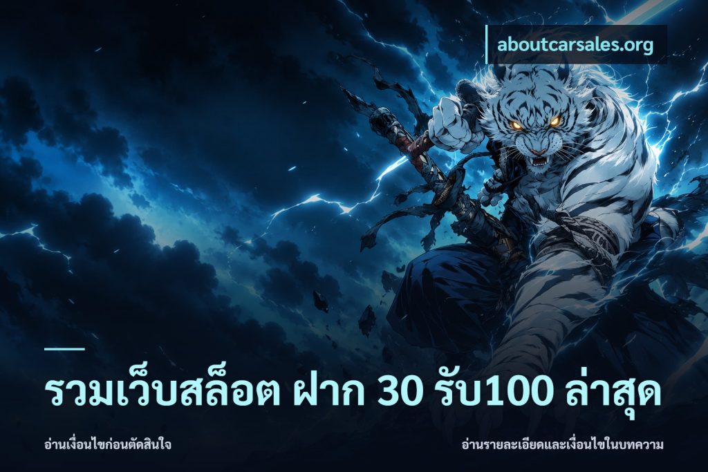 รวมเว็บสล็อต ฝาก 30 รับ100 ล่าสุด