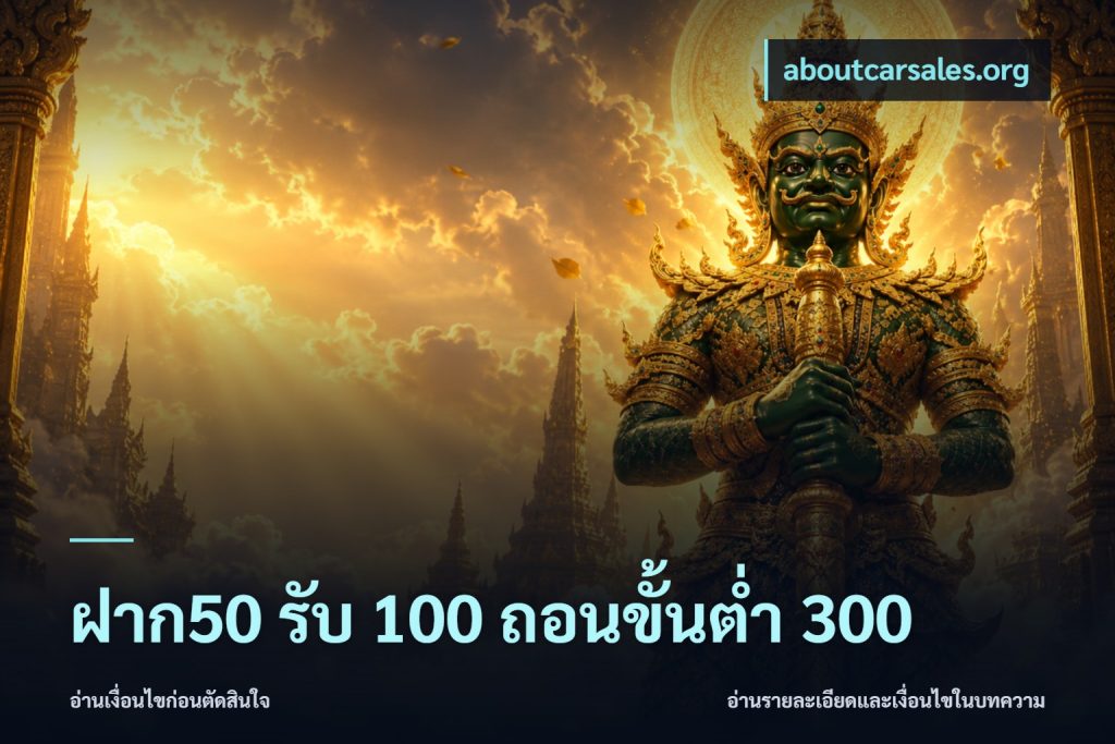 ฝาก50 รับ 100 ถอนขั้นต่ํา 300