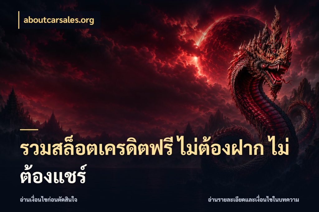 รวมสล็อตเครดิตฟรี ไม่ต้องฝาก ไม่ต้องแชร์ รู้จักยอดและขอบเขตของเครดิตฟรี ในมุม aboutcarsales.org