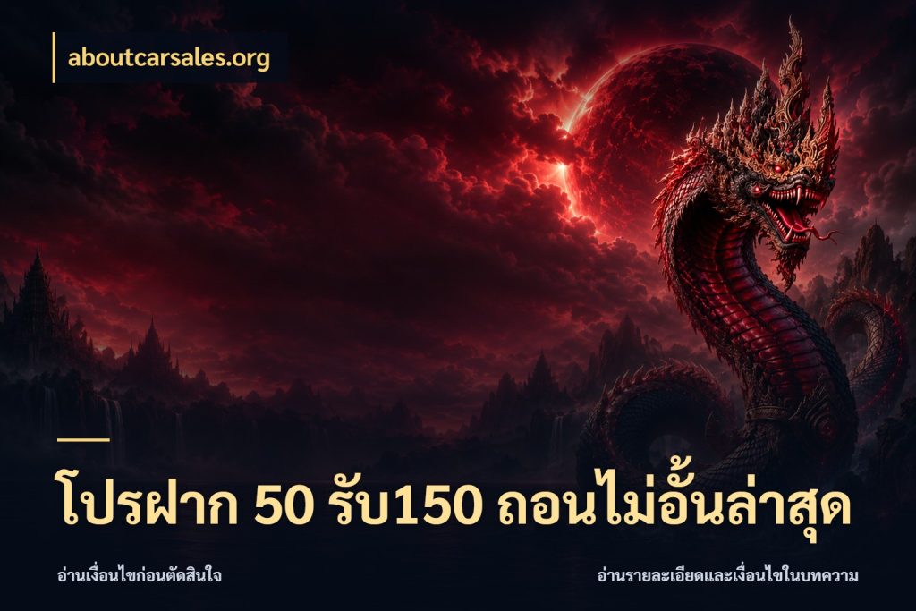 โปรฝาก 50 รับ150 ถอนไม่อั้นล่าสุด เครดิตกับรูปแบบโปรที่ตรงใจ สไตล์ aboutcarsales.org