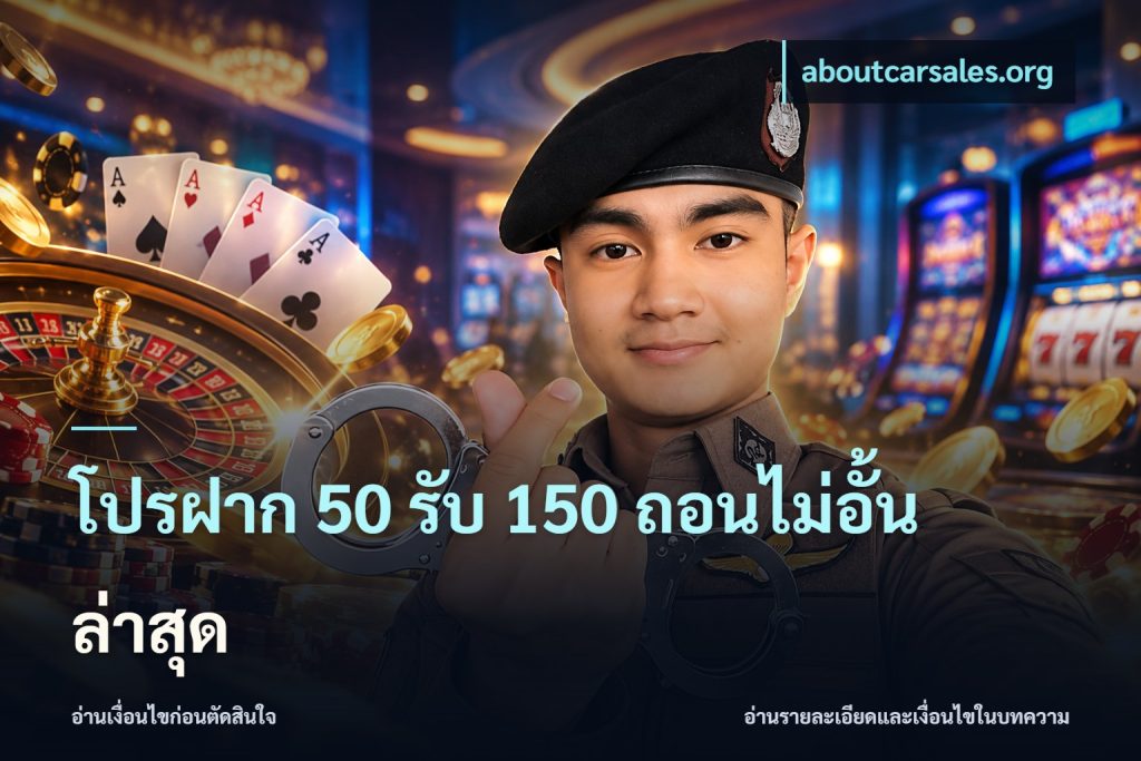 โปรฝาก 50 รับ 150 ถอนไม่อั้น ล่าสุด
