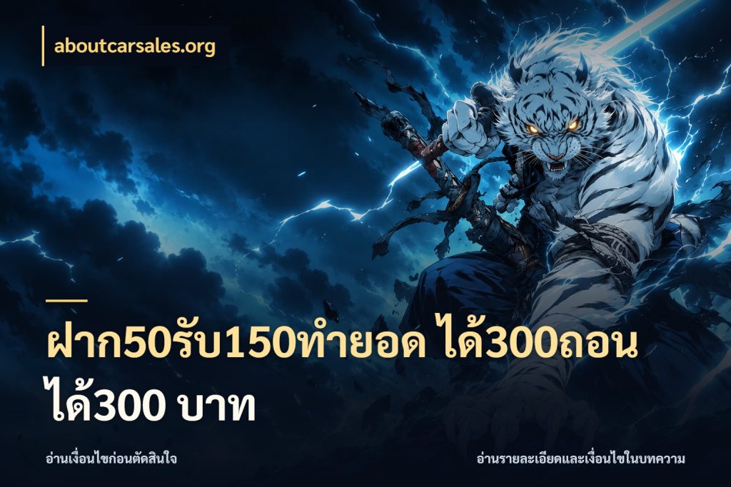 ฝาก50รับ150ทำยอด ได้300ถอนได้300 บาท เครดิตกับรูปแบบโปรที่ตรงใจ สไตล์ aboutcarsales.org