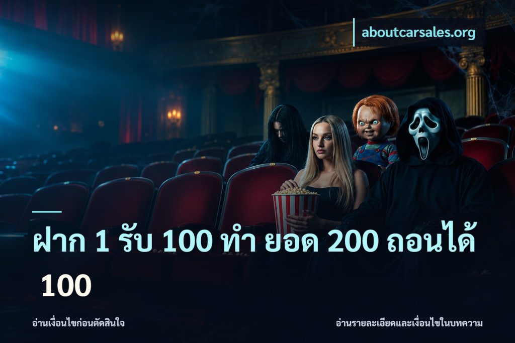 ฝาก 1 รับ 100 ทํา ยอด 200 ถอนได้ 100