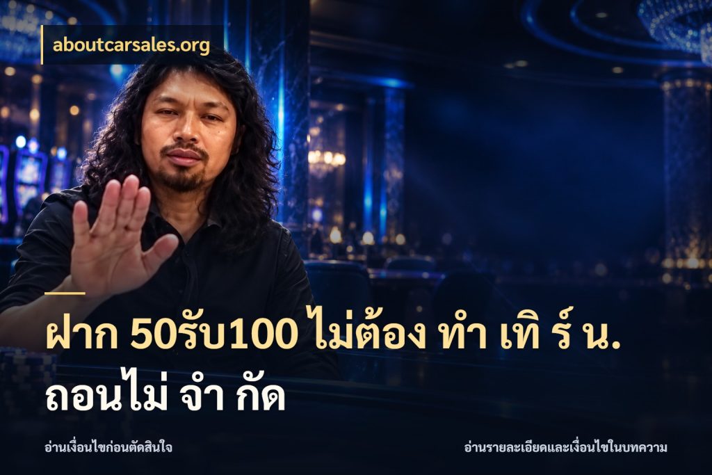 ฝาก 50รับ100 ไม่ต้อง ทํา เทิ ร์ น. ถอนไม่ จํา กัด จับคู่โบนัสกับสไตล์เกมที่ชอบ ในมุม aboutcarsales.org