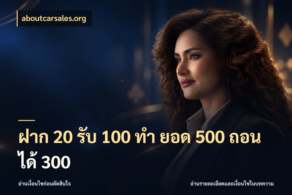 ฝาก 20 รับ 100 ทํา ยอด 500 ถอนได้ 300 aboutcarsales.org เปิดมุมโปรให้เข้ากับเกมแนวโปรด