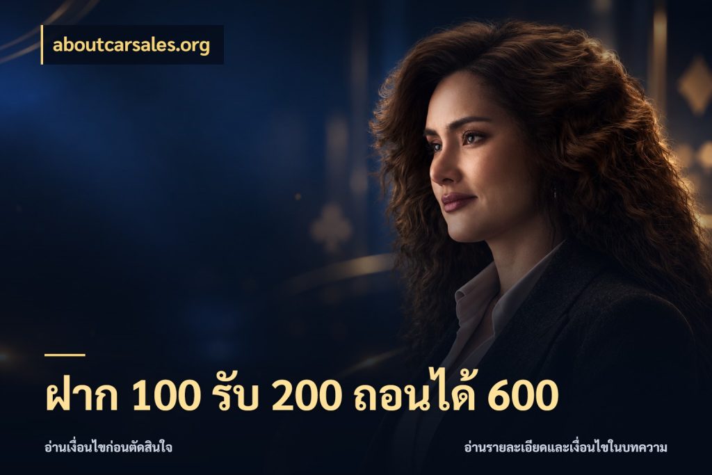 ฝาก 100 รับ 200 ถอนได้ 600