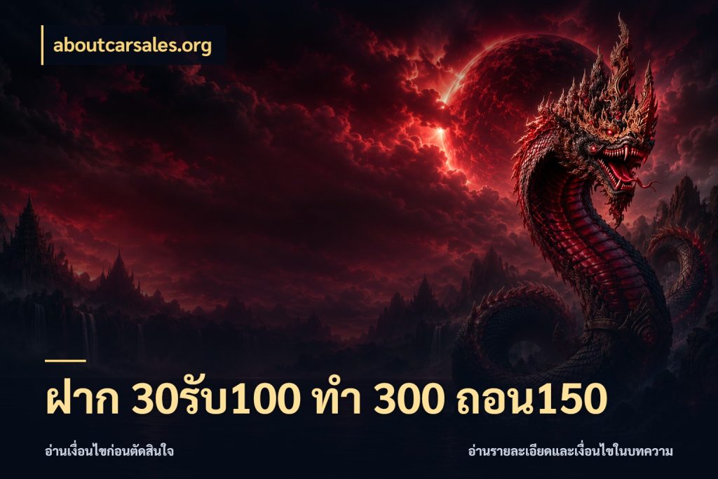 ฝาก 30รับ100 ทํา 300 ถอน150 จับคู่โบนัสกับสไตล์เกมที่ชอบ ในมุม aboutcarsales.org