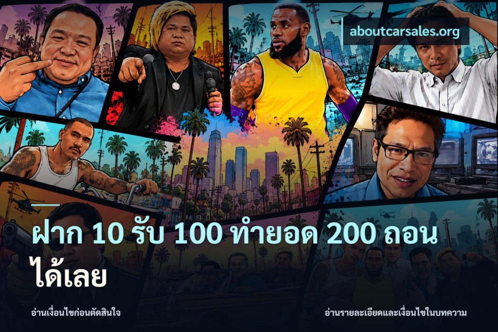 ฝาก 10 รับ 100 ทำยอด 200 ถอนได้เลย