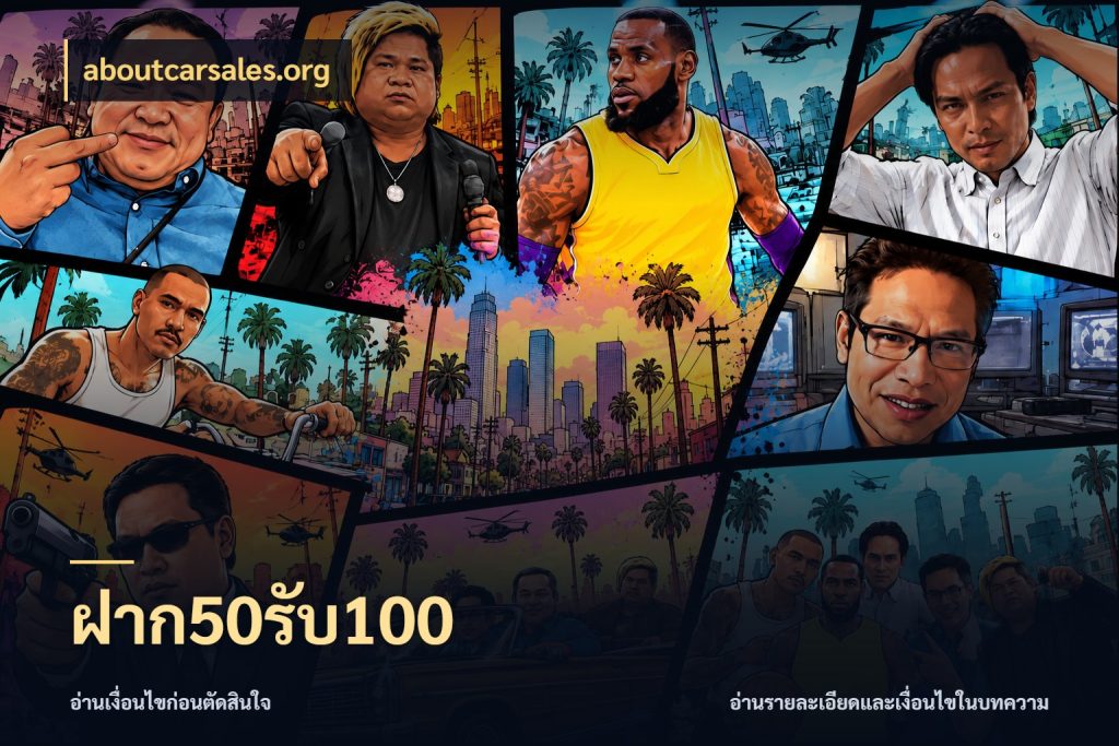 ฝาก50รับ100 สีสันของโปรฝากและยอดรับ ในมุม aboutcarsales.org