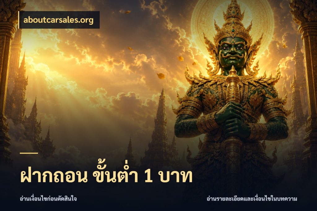 ฝากถอน ขั้นต่ำ 1 บาท aboutcarsales.org ทุนเบาก็มีสีสันในจังหวะของคุณ