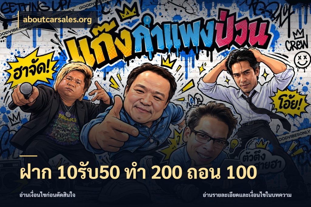 ฝาก 10รับ50 ทํา 200 ถอน 100