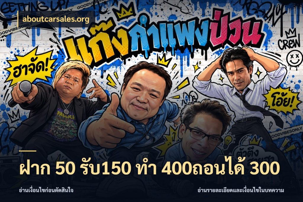 ฝาก 50 รับ150 ทํา 400ถอนได้ 300 โปรกับเกมที่ชอบเลือกให้ตรงสไตล์ ในมุม aboutcarsales.org